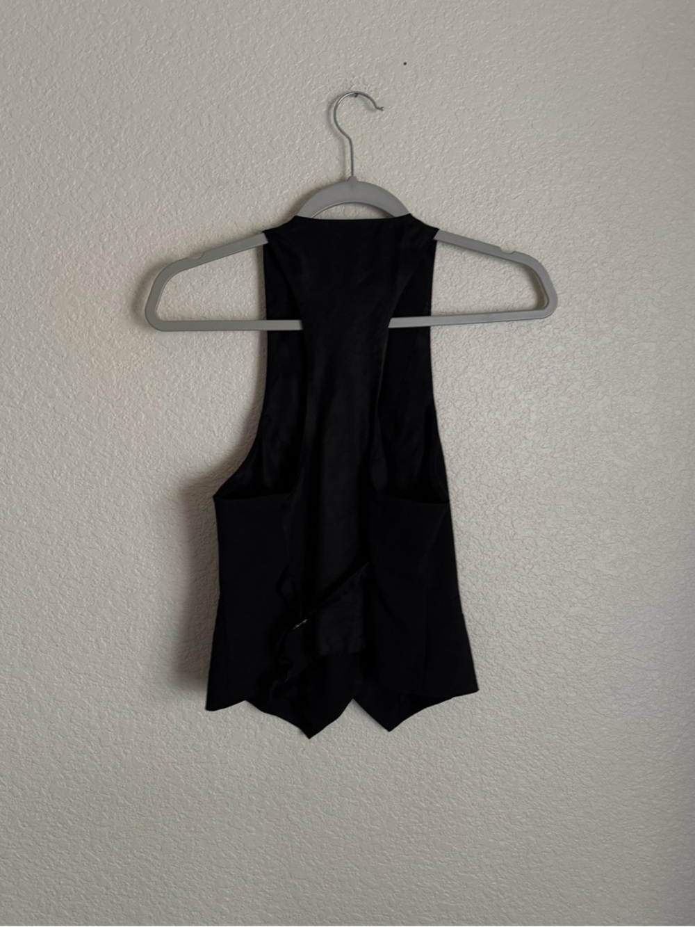 Express Design Studio Women's Black Tuxedo Two Button Vest 4 Black - Picture 4 of 8